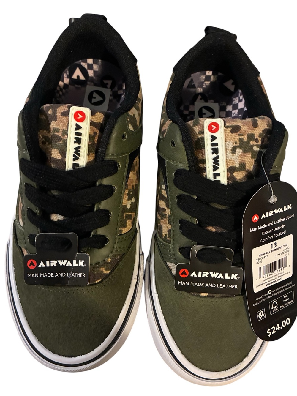 Airwalk Boys Lace-Up Huntington Sneakers size 13